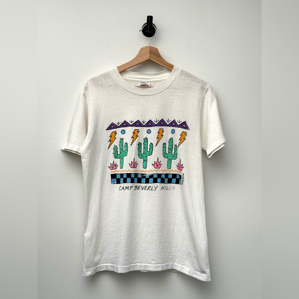 White Graphic Cactus Tee